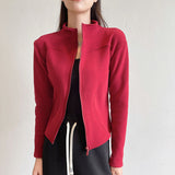 Stand Collar Short Coat Cashmere Hoodie Women Plus Velvet Thickening