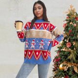 Loose And Idle Retro Red Pullover Sweaters Women's Clothing