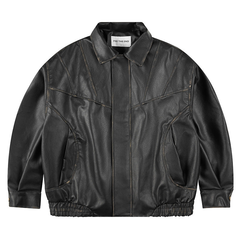 Retro Leather Clothing For Men And Women Loose