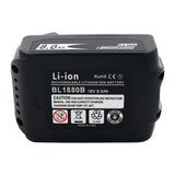 Latest BL1880B BL1860B 18V 8.0Ah 6.0A 3.5A Li Ion Rechargeable Battery for Makita 18V BL1830 BL1840 BL1850 BL1815 Cordless Drill