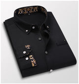 Men's clothing  Arrival Men Shirt Fashion Causal Long Sleeved Male Dress Social Business Brand Shirt Soft Weeding White Shirts