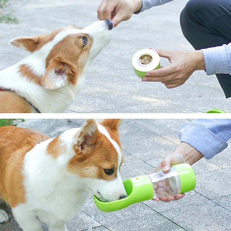 Pet Dog Water Bottle Portable Drinking Water Feeder Bowl Cat Food Feeding For Puppy Outdoor Walking Travel Supplies Pet Products