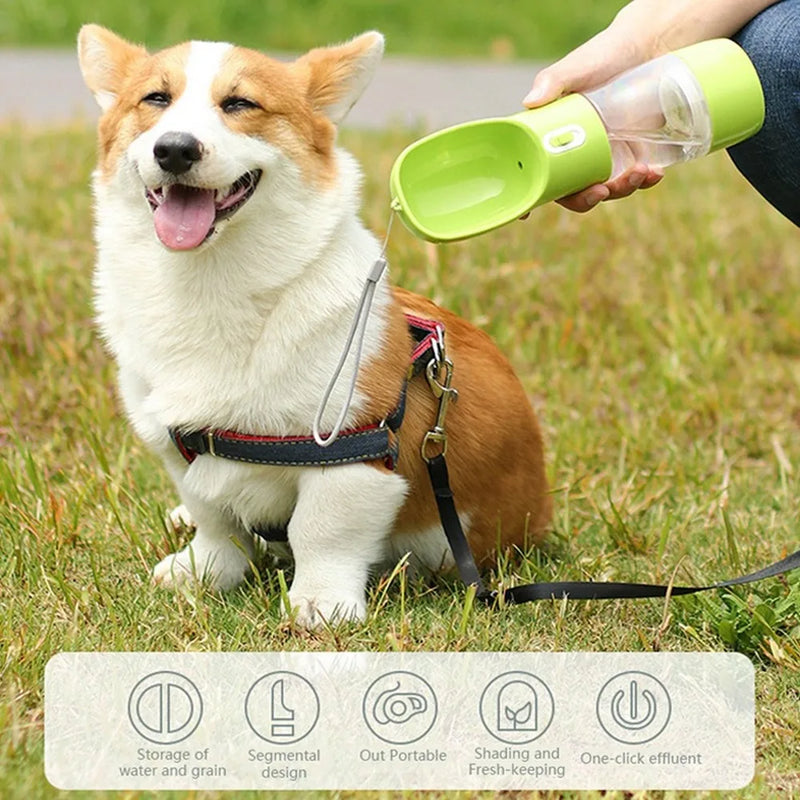 Pet Dog Water Bottle Portable Drinking Water Feeder Bowl Cat Food Feeding For Puppy Outdoor Walking Travel Supplies Pet Products