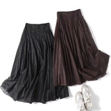 Women's clothing summer new products European and American fashion versatile minimalist design casual tulle skirt