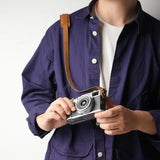 Mr.stone Handmade Genuine Leather Camera Strap For sony a7cR fujifilm XT5 Leica M1 Camera Shoulder Sling Belt (Shoulder support)