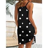 Women's Summer Sleeveless   Print Casual Dress Summer Dress for Holiday Women Clothing Dot  Summer Dress  Women Clothing