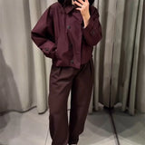 New women's clothing European and American style fashionable design sense lapel bat style short windbreaker