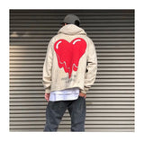 Mens Clothing  Vintage graffiti destroys dirty painted high street loose casual hoodies ropa hombre