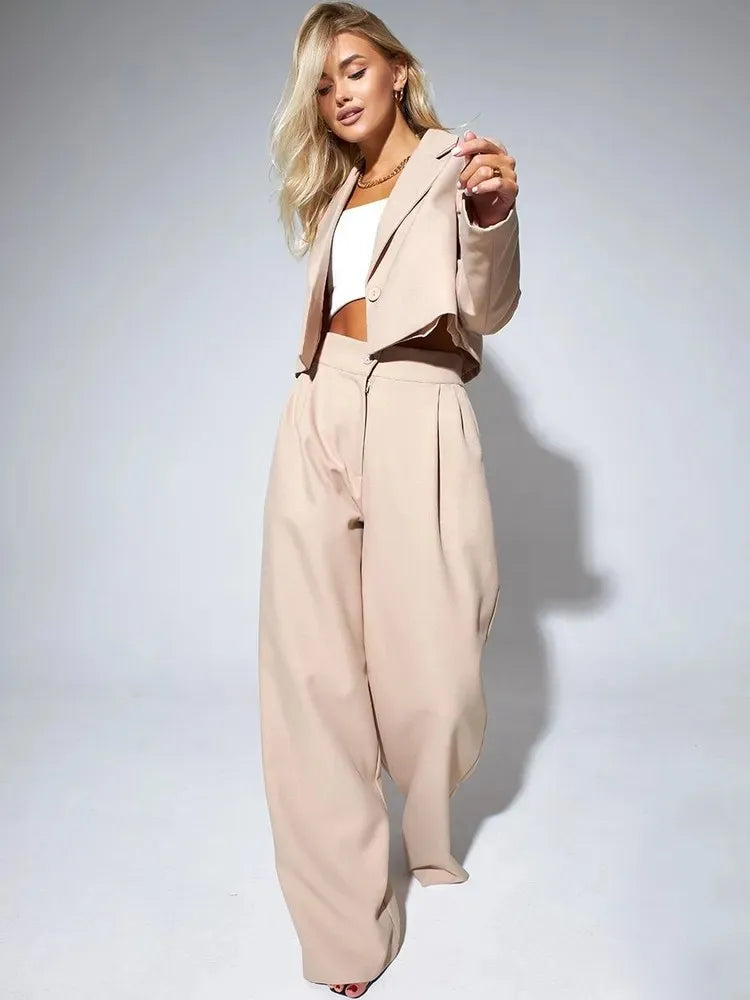 Women's Clothing Autumn New Fashion Casual Short Small Suit Slim Fit Trousers Women's Suit Костюм Женский Летний