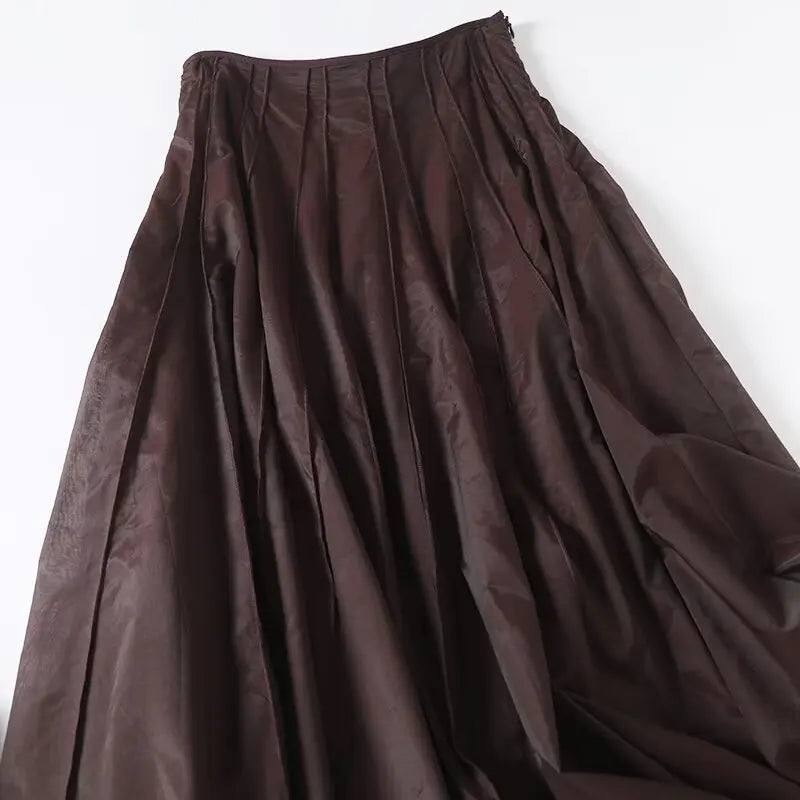 Women's clothing summer new products European and American fashion versatile minimalist design casual tulle skirt