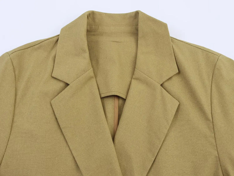 Women's clothing early autumn new fashionable casual temperament linen short suit jacket versatile