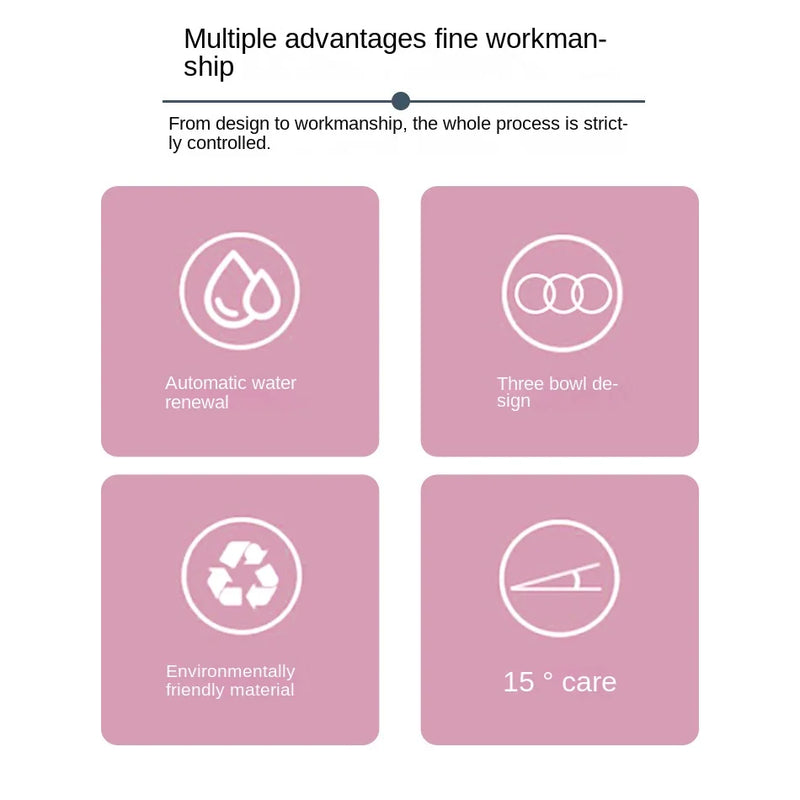 Pet SuppliesElevated Bowls for Cats and DogsDurable Double Cat and Dog Bowl FeedersElevated Cat Feeding and Drinking Supplies