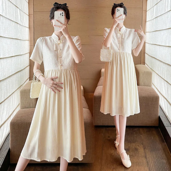 Pregnant Women's Clothing Summer Fashion New Style Loose and Slimming Dress
