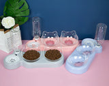 Pet SuppliesElevated Bowls for Cats and DogsDurable Double Cat and Dog Bowl FeedersElevated Cat Feeding and Drinking Supplies