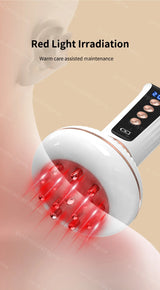 Ems Guasha Massage Brush Red Light Heating Body Shaping Lymphatic Drainage Detoxification Scraping Meridian Brush Fat Burner