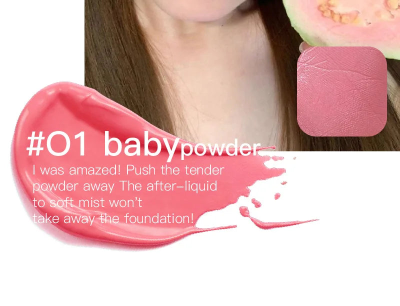 HERORANGE Matte Liquid Blush Velvet Blusher Peach Face Blusher Pigment Lasting Beauty Natural Cheek Tint Cream Blush Makeup 30ML