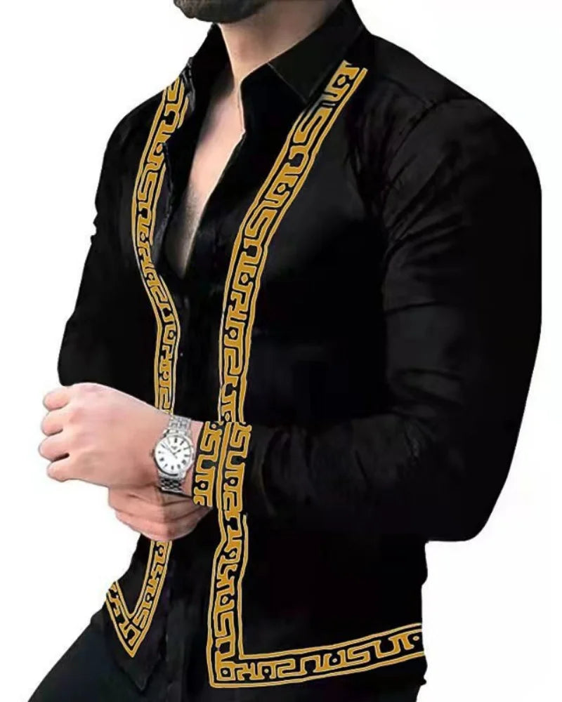 Europe and the United States men's clothing autumn independent station cross-border new hot street men fashion casual printed yo