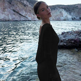 Women's Clothing Autumn New Style High-end Temperament Sexy Backless Dress Long Skirt Slim Fit Long Sleeved Dress