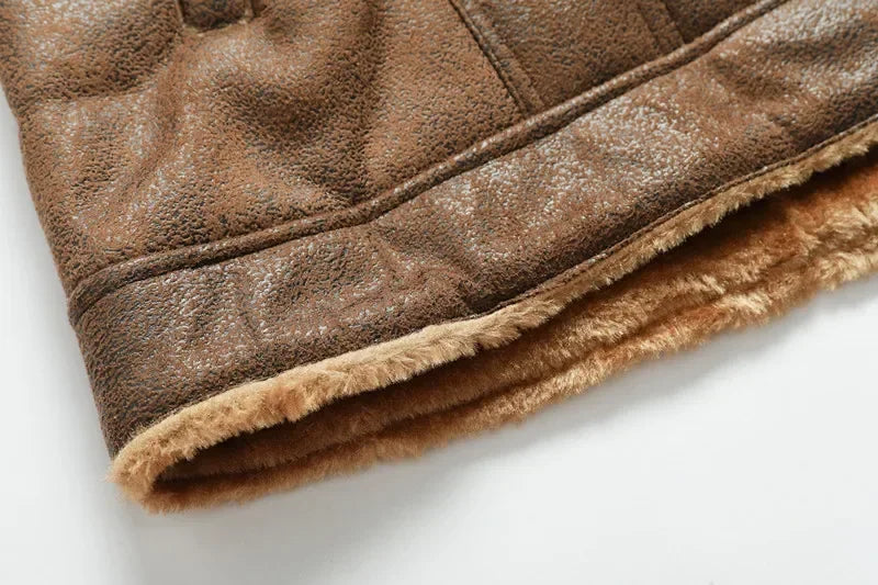 Men Clothing High Quality Male Thicken Leather Jacket Mens Warm Jacket Youth Fashion Casual Coat Winter Men Suede Leather Coat