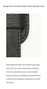 Mr.stone Handmade Genuine Leather Camera Strap For sony a7cR fujifilm XT5 Leica M1 Camera Shoulder Sling Belt (Shoulder support)