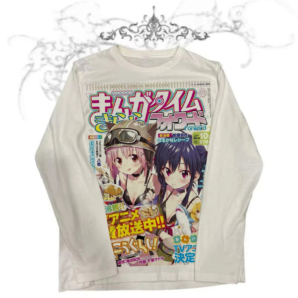 Woman Clothes for Women Spring Woman Clothing Female 2000s Clothes Y2k Top Graphic Tees Y2k Kitty Harajuku Women's T-shirts