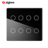 Melery 4x4 Brazil Zigbee Light Switch Touch Sensor Panel Tuya Smart Life Neutral Wire 4/6/8 Gang Remote by Alexa Dot Google Home