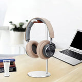 Curved Aluminum Headphone Stand Rack Sturdy Metal Gaming Headset Earphone Holder Hanger with Solid Base for Table Desk Display