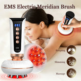 Ems Guasha Massage Brush Red Light Heating Body Shaping Lymphatic Drainage Detoxification Scraping Meridian Brush Fat Burner