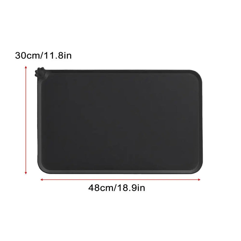 Pet Supplies Silicone Dog Bowl Mat with High Lips Non-Stick Waterproof Food Feeding Pad Puppy Feeder Tray Water Cushion Placemat