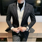 Man Suits and Blazers Single Breasted New In Coats Clothing Handsome Elegant Corduroy Jacket for Men Spring Clothes Fashionable