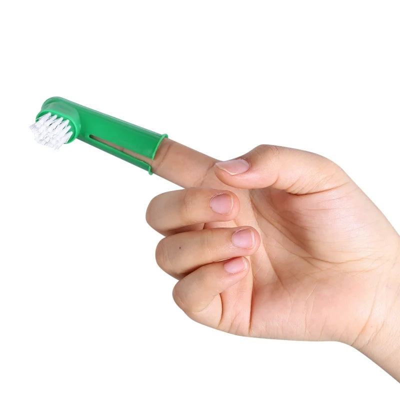 Pet Toothbrush Set Pet Supplies Dog Toothpaste Toothbrush Oral Care Set for Cats and Dogs Vanilla Beef Flavor Pet Cleaning Tooth