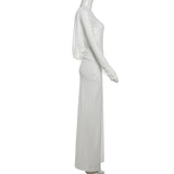 Women's Clothing Autumn New Style High-end Temperament Sexy Backless Dress Long Skirt Slim Fit Long Sleeved Dress