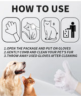 Pet supplies, pet disposable gloves, bathing and cleaning for cats and dogs, dry cleaning, wet wipes, and gloves.