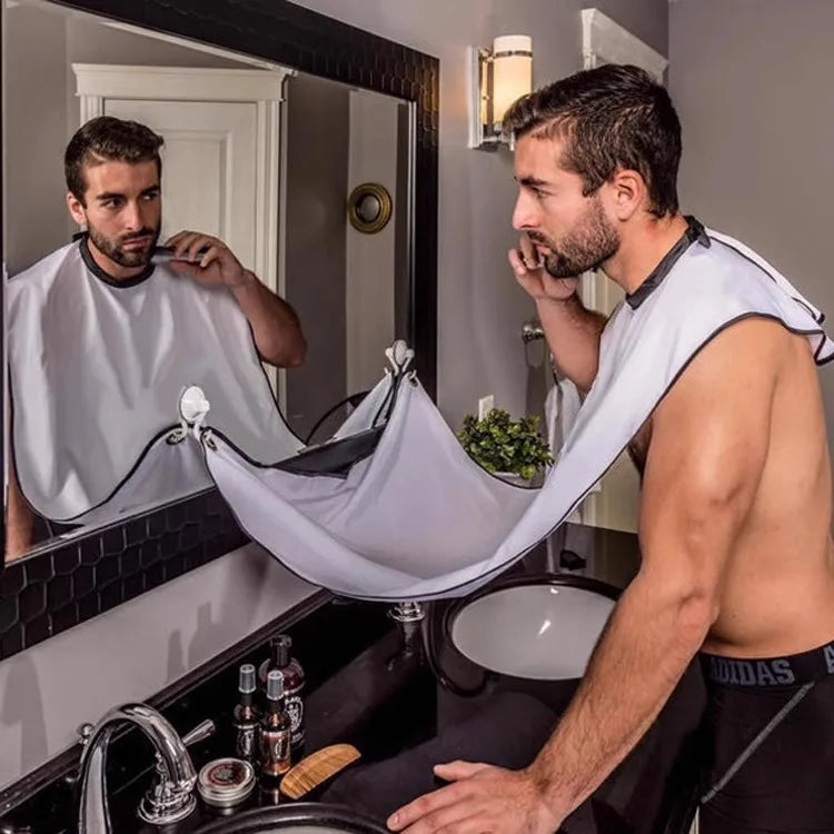 Shaving men's shaving cloth belt transparent suction cup care cleaning beard shave apron men's gift