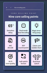 N35 TWS Gaming Earphones Touch Wireless Headphones Bluetooth 300mAh Battery Long Standby Earbuds HIFI Waterproof Headset