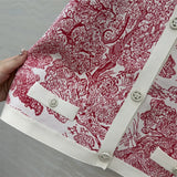 Women's Clothing Early Autumn New Style Temperament Jungle Jacquard Knitted Cardigan Top+French Elegant Half Skirt Two-Piec