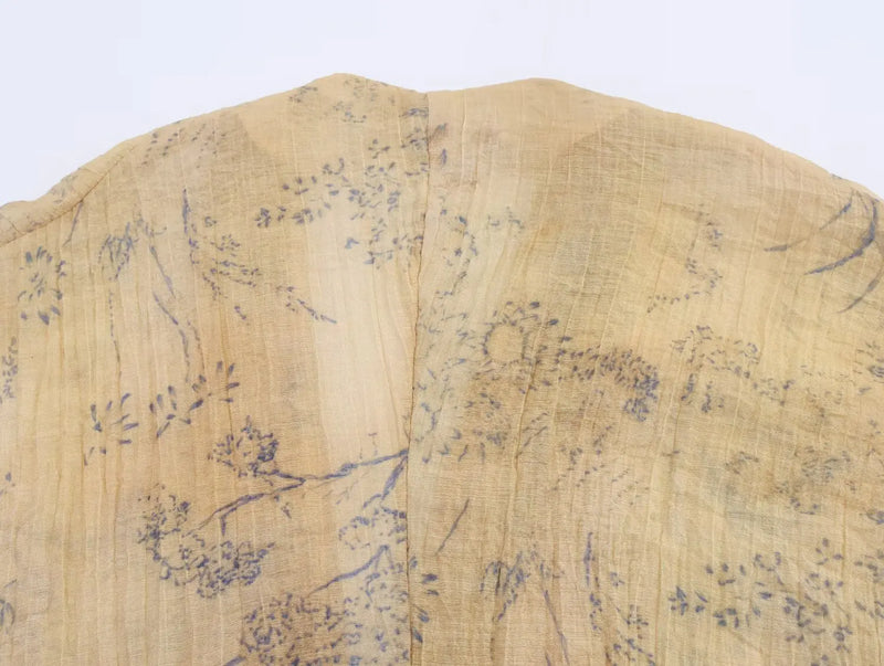 Women's clothing autumn new products European and American style retro women's clothing French lazy style printed shirt