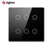 Melery 4x4 Brazil Zigbee Light Switch Touch Sensor Panel Tuya Smart Life Neutral Wire 4/6/8 Gang Remote by Alexa Dot Google Home