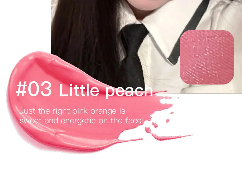 HERORANGE Matte Liquid Blush Velvet Blusher Peach Face Blusher Pigment Lasting Beauty Natural Cheek Tint Cream Blush Makeup 30ML