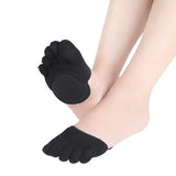 2Pcs=1Pair Toe Separator Foot Care Half Insoles Five Finger Socks Pads Bunion Sleeve Protector Hallux Valgus Forefoot For Women