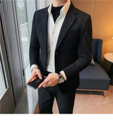 Man Suits and Blazers Single Breasted New In Coats Clothing Handsome Elegant Corduroy Jacket for Men Spring Clothes Fashionable