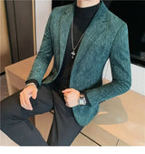Man Suits and Blazers Single Breasted New In Coats Clothing Handsome Elegant Corduroy Jacket for Men Spring Clothes Fashionable