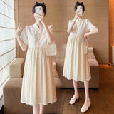 Pregnant Women's Clothing Summer Fashion New Style Loose and Slimming Dress