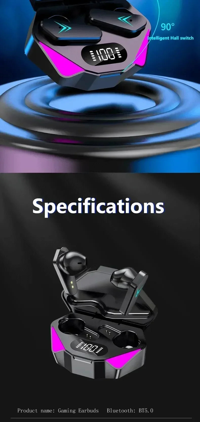 New X15 TWS Bluetooth Earphones Wireless Headphones 65ms Low Latency Earbuds Esport Gaming Headset Gamer Earphone Mic For phone