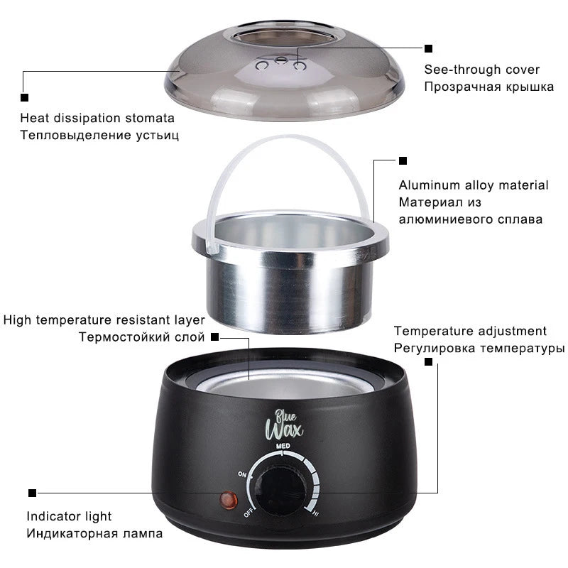 Wax Machine for Hair Removal Paraffin Heater Waxing Beans Depilatory Epilator Warmer Wax-melting Pot Wax Heater