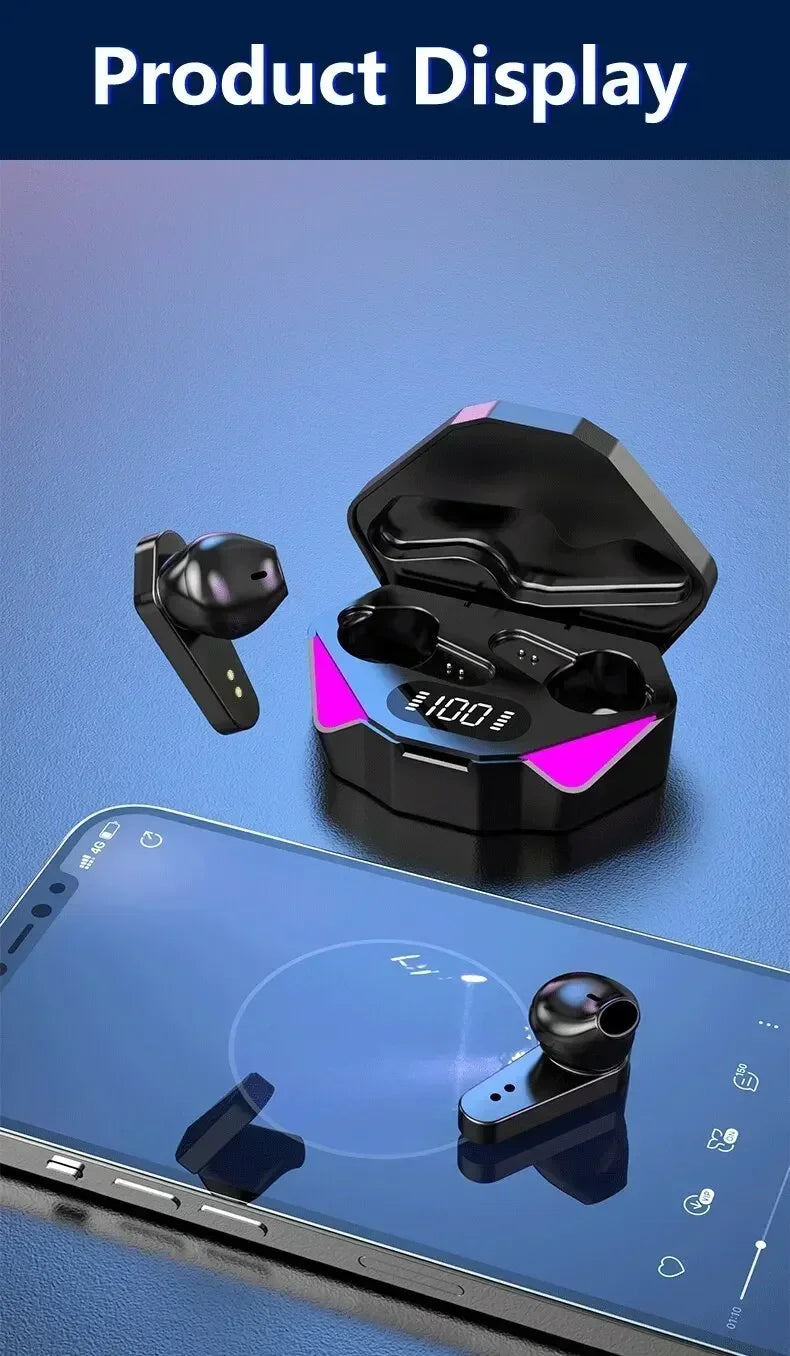 New X15 TWS Bluetooth Earphones Wireless Headphones 65ms Low Latency Earbuds Esport Gaming Headset Gamer Earphone Mic For phone