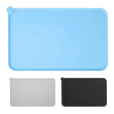Pet Supplies Silicone Dog Bowl Mat with High Lips Non-Stick Waterproof Food Feeding Pad Puppy Feeder Tray Water Cushion Placemat
