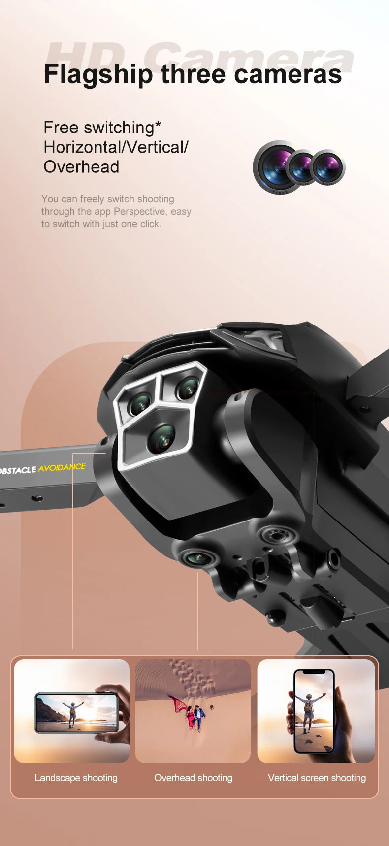 Xiaomi M3 Pro Drone 8K Triple-camera Professional HD Aerial Photography Obstacle Avoidance Brushless Motor GPS Return Drone ﻿