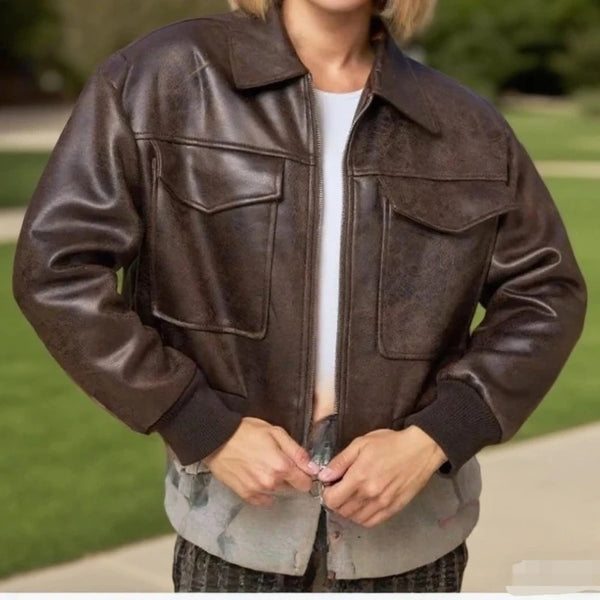 Women's Clothing Autumn New Fashion Jacket with Large Pocket Jacket