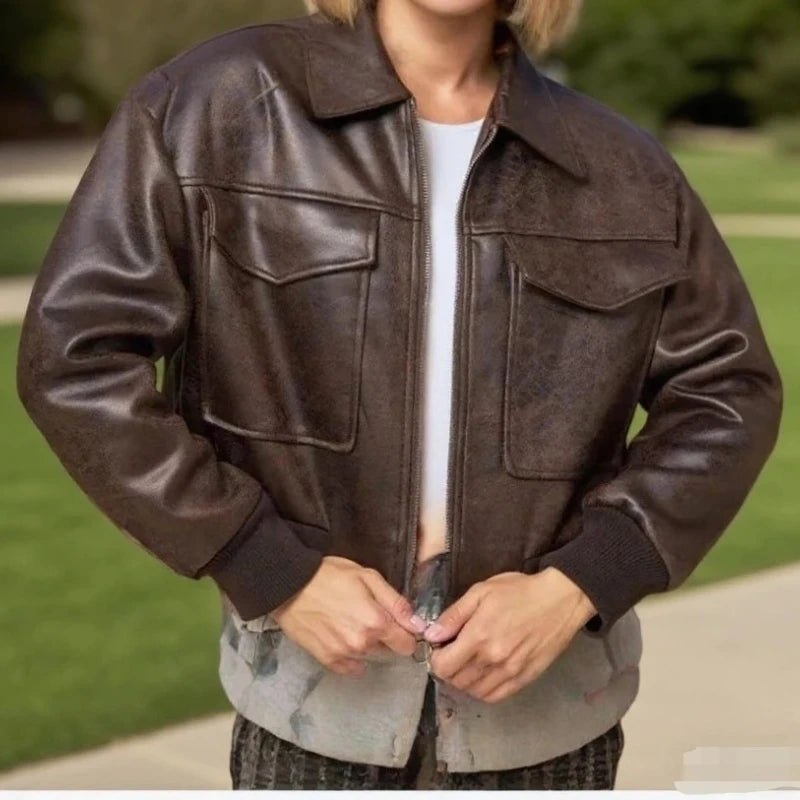 Women's Clothing Autumn New Fashion Jacket with Large Pocket Jacket